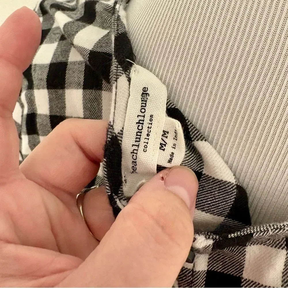 Beach Lunch Lounge Buffalo Plaid Blouse C2